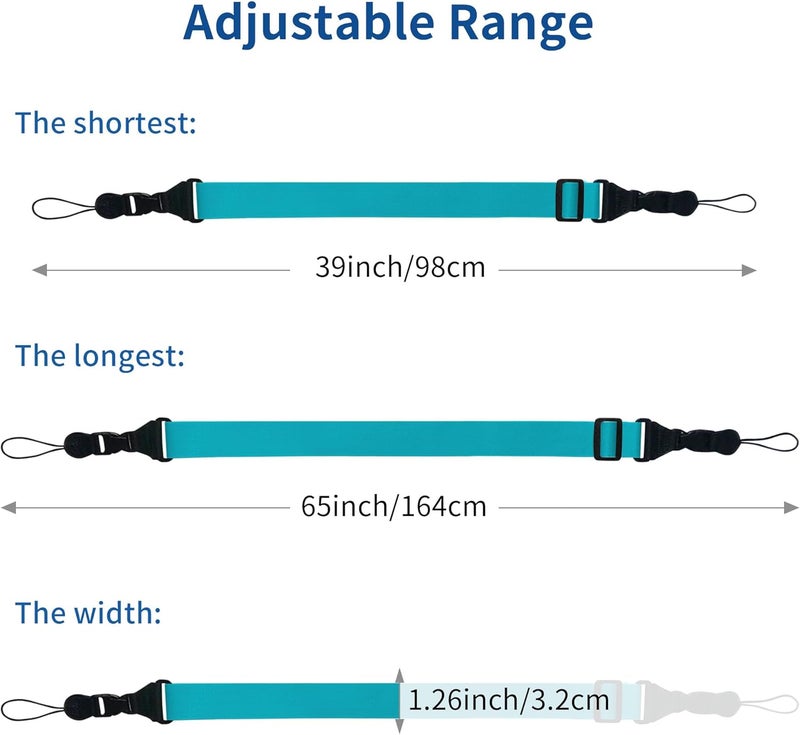 ATLRGISL Adjustable iPad Binocular Camera Strap, Comfortable Shoulder Strap Nylon Neck Lanyard for iPad/Samsung Tablet Case,Crossbody Laptop Luggage Bag (Sky Blue) - Image 2